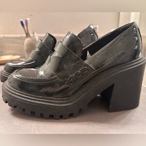 A New Day black platform loafers, size 9